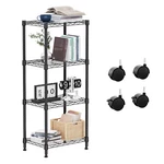 4 Tier Metal Shelving Rack Kitchen Pantry Storage Wire Shelves Black Shelf Units. Fixed Price $38.99.