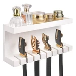 Belt Storage Organizer Double Shelving Wall Mount Hanger Rack White Closet. Fixed Price $35.55.