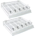Azar Displays Adjustable Short Divider Bin With Pushers, Clear, 2-PACK(MS95). Fixed Price $49.99.
