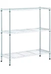Hdx 525 430 3-TIER Steel Wire Shelving Unit 24 X14 Chrome. Fixed Price $46.99.