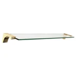 Alno A6850-24-PB/NL Luna 24" Glass Shelf W/brackets Unlacquered Brass. Fixed Price $171.96.