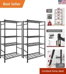 Storage Racks 2 Pack, 5-TIER Freestanding Steel Shelving Units With Reinfor.... Fixed Price $191.68.
