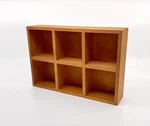 Mini Display Shelf 6 Cubby Wood Wall For Figures & Collectibles. Fixed Price $34.99.