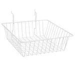 Lot New Uline 12 X 4 Slatwall/gridwall Shelf Wire Baskets White S-18618W. Fixed Price $49.99.