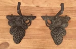 Wine Cellar Wall Shelving Shelf Brackets Cast Iron Grapes Heavy Vintage. Fixed Price $35.40.
