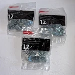 Rubbermaid Zinc Steel Shelf Clips Lot 3 Sealed 12 Ct. Bags Adjustable Brackets. Fixed Price $24.99.
