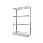 Nsf Certified 4-SHELF Wire Shelving Kit With Casters, 48W X 18D 72H, Silver. Fixed Price $116.04.