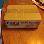 Sealed Carton Uline S-19197C 2" Slatwall Chrome Peg Hooks. Fixed Price $12.99.