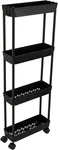4 Tier Slim Storage Cart,rolling Cart,narrow Shelf,bathroom Rack,mobile. Fixed Price $25.63.
