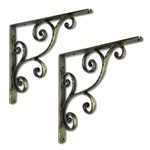 Nach Decorative Shelf Brackets 2 Pack Of 10 X 0.9 Inch Antique Brass Cast. Fixed Price $48.14.
