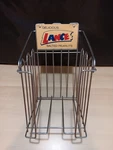 Vintage Lance Salted Peanuts Advertising Store Display Chrome Wire Counter Rack. Fixed Price $59.97.