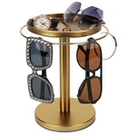 Kondyfayo 360 Rotating Sunglass Organizer Storage, Stainless Steel Gold. Fixed Price $39.38.