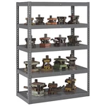 Tennsco Z- 18" 36" 84" Grey 5- Shelf Perforated Steel Shelving ZM7- 3618S- 5PD-. Fixed Price $2718.87.