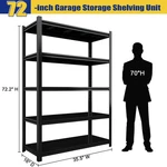 5-TIER Heavy Duty Metal Shelving Unit Garage Shelves Adjustable Utility Rack. Fixed Price $57.99.