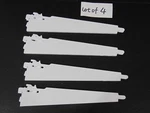 Of 4 Rubbermaid 12.5 Shelf Bracket Double Slot Hang Configuration Closet. Fixed Price $29.99.
