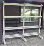 Unique, Extremely Strong Adjustable Steel Shelving Unit For Heavy Items Local Pu. Fixed Price $135.00.