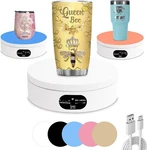 Yvv Motorized Rotating Display Stand, Turner For Tumblers With 6.29 X Inch. Fixed Price $21.99.