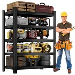 Cjf 5TIER Adjustable Garage Storage Shelf, Extra Large Black (71 "HX47" WX20". Fixed Price $72.99.