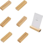 6 Pcs Place Card Holders, Wooden Table Number Stands, Log Color. Fixed Price $13.34.