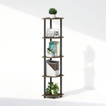 Furinno Turn-n-tube 5-TIER Corner Display Rack Shelving Unit Brown Walnut. Fixed Price $50.15.