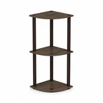 Furinno 3-TIER Rack Corner Display Turn-n-tube Decor Shelving Unit, Walnut/brown. Fixed Price $57.99.
