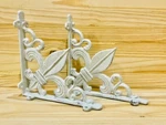 2 Cast Iron Fleur Lis Shelf Brackets Brace Corbel Door Garden Distressed Prop. Fixed Price $21.99.