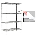 Efine 4-SHELF Shelving Unit With Liners Set 30W X 14D 47H Black. Fixed Price $62.66.