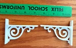 White Shelf Shelving Brackets 3 X 2.5 Curio Display Durable Elegant. Fixed Price $5.97.