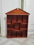 Vintage Display Cabinet Curio Wall Shelf Shadow Box Case Cherry Wooden. Fixed Price $46.95.