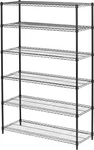 Ale Six-shelf Commercial Wire Shelving Unit, 48"W 18"D 72"H, Black Anthracit. Fixed Price $218.99.
