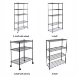 3/4/5-TIER Metal Wire Rack Shelving Unit Kitchen Garage Heavy Duty Storage. Fixed Price $44.58.