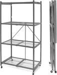 Origami R5 4-SHELF Heavy-duty Folding Storage Rack, Pewter Large Foldable Meta. Fixed Price $167.95.