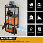 Hyper Tough Plastic Shelves Garage Storage Shelf Heavy Duty Shelving Unit 4-TIER. Fixed Price $41.62.