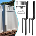 2 Pcs Fence Post Repair Kit, Heavy Duty Anchor With Black Powder-coat. Fixed Price $54.58.