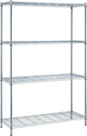 Adjustable Chrome Wire Shelving Unit - Shelves, 72"H X 42"W 18"D. Fixed Price $330.99.