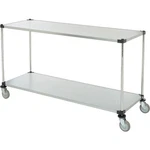 Nexel Adjustable Solid Galvanized Shelf Cart Shelves 800 Lb. Cap 72"L 18"W. Fixed Price $332.10.