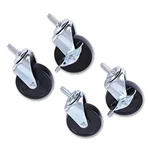 Alera Casters For Wire Shelving, Grip Ring Stem, 3" Wheel, 4/SET (2 Locking). Fixed Price $18.57.