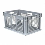 Akro-mils Gray Stacking Polyethylene Tote, 23.3" X 15.8" 12.3". Fixed Price $35.86.