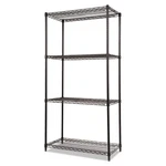 Alera Nsf Certified Industrial 4-SHELF Wire Shelving Kit 36WX18DX72H Black. Fixed Price $154.51.