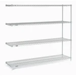 Nexel Chrome Wire Shelving Add-on 72"W 24"D 63"H. Fixed Price $260.86.