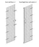 Uline H-2084-DOOR 48 X 24 63" Chrome Doors For Security Cart Model. Fixed Price $155.55.