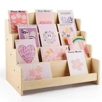 Kesiya 4-TIER Wooden Greeting Card Display Stand, Extra Large, Burlywood. Fixed Price $42.29.