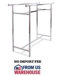 Econoco K40 Adjustable Double Bar Garment Rack 60" Chrome Retail. Fixed Price $80.50.