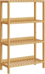 Bamboo Storage Shelf, 4-TIER Freestanding Shelving Unit, Multifunctional. Fixed Price $73.72.