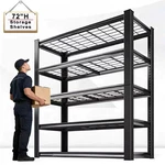 72" Metal Storage Shelving Unit Adjustable 5-TIER Garage Rack 2000 Lbs Warehouse. Fixed Price $54.99.
