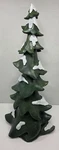 Snowy Evergreen Tree Figurine Shelf Winter Christmas Decor Resin 17" Tall. Fixed Price $15.25.