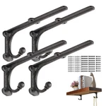 Rustic Shelf 8 Inch Shelving Brackets, Black With Hook.... Fixed Price $51.41.