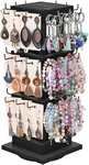 Ikee Design 36 Hooks Wood Rotating Keychain Holder Display STAND,3 Tier Jewelry. Fixed Price $58.99.