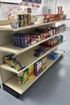 Metal Gondola Shelving Unit With Height Adjustable Shelves. Fixed Price $1700.00.