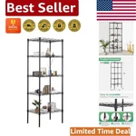 Adjustable 5-TIER Wire Shelving Unit 750 Lb Capacity Black Industrial Style. Fixed Price $51.99.